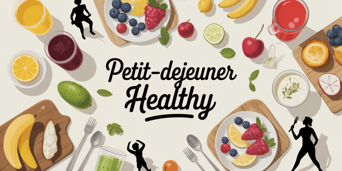 Table petit dejeuner healthy ambiance famille sportif