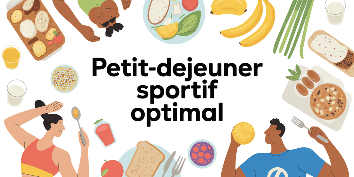 Petit dejeuner pour sportif table aliments sport moderne