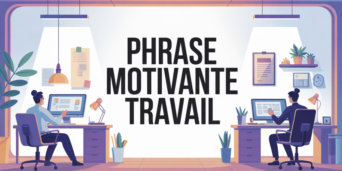 Espace bureau moderne phrases motivantes travail