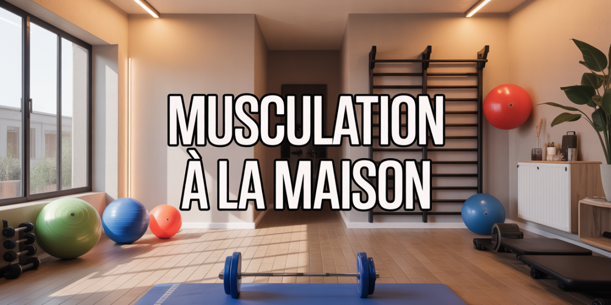 espace d'entraînement à domicile avec poid de muscu