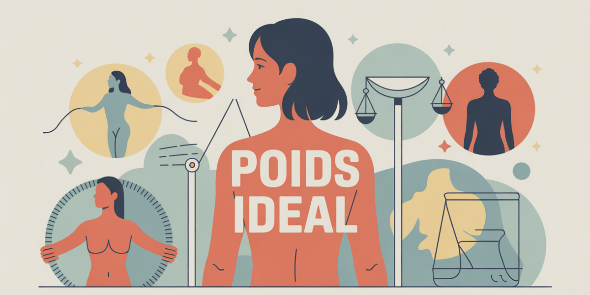 Illustration silhouette et outils poids ideal