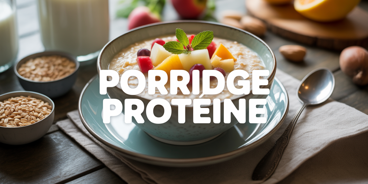 Bol de porridge proteiné garniture fruits