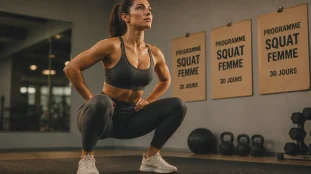 Programme squat femme : squat pour fessiers et jambes en salle de sport