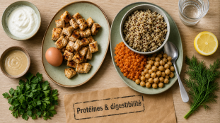 Protéines vegetales ou animales : digestion et apports