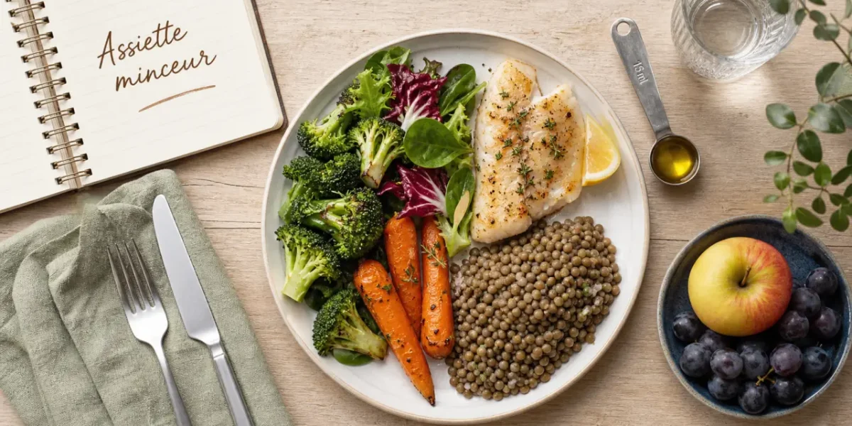 Que faut il manger pour perdre du poids : assiette minceur protéines, fibres, féculents complets