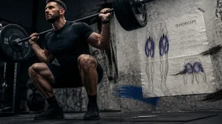 Quel muscle travaille les squat : quadriceps et fessiers en action