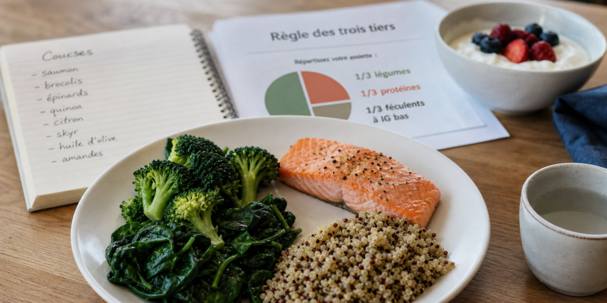 Assiette règle du volume : quoi manger en régime, légumes et protéines