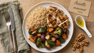Quoi manger pour maigrir : assiette minceur protéines, fibres et portions