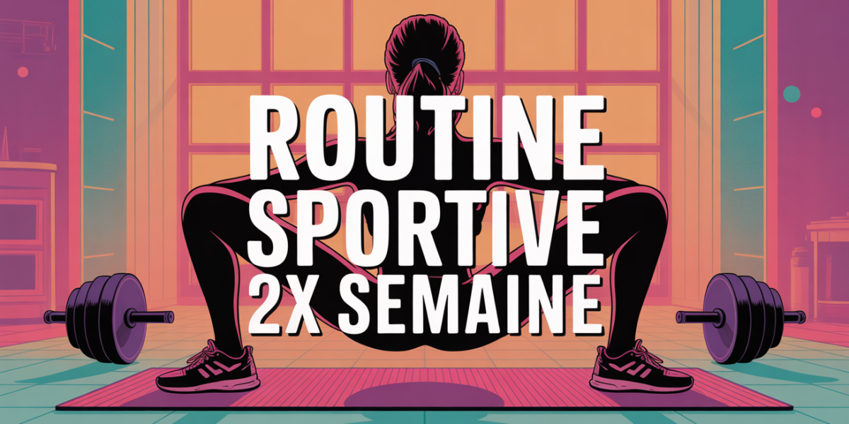 Routine sportive 2 fois par semaine silhouette motivation