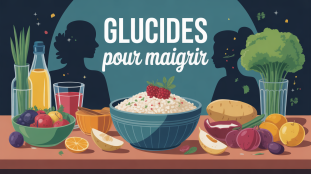 Scene de table avec bons glucides pour maigrir
