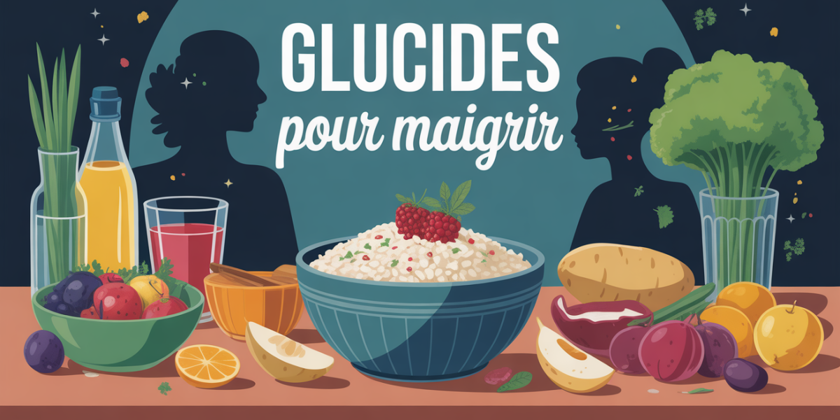 Scene de table avec bons glucides pour maigrir