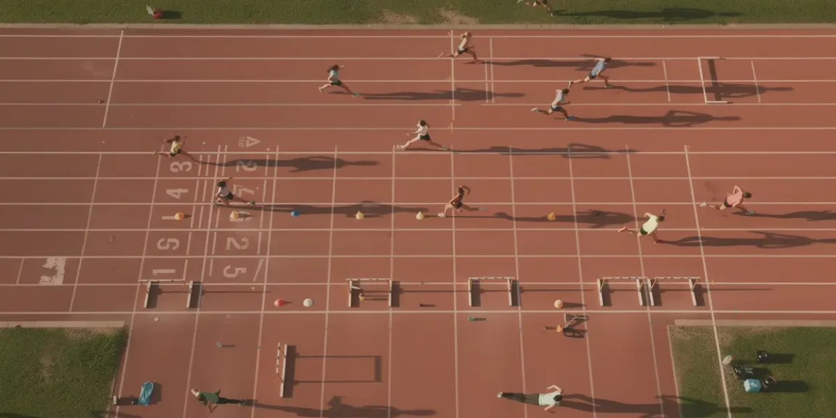 vma sur piste silhouettes entrainement