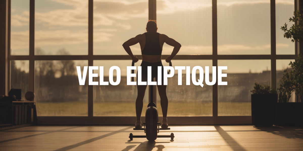 Personne sur vélo elliptique, muscles sollicités, ambiance motivation