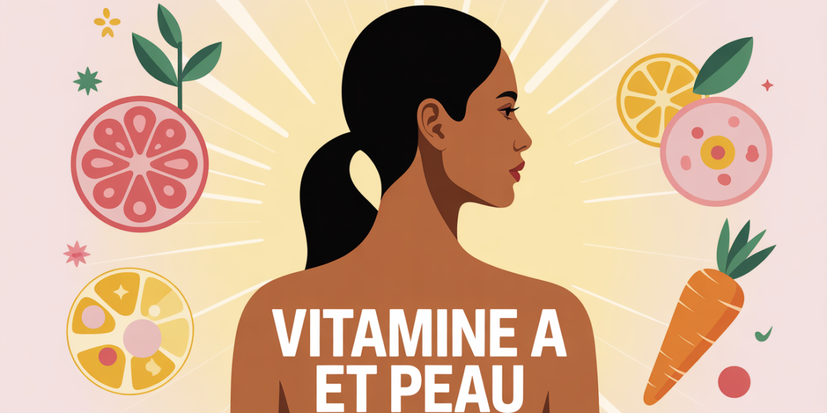vitamine a et peau femme silhouette symboles