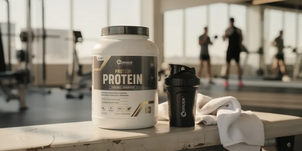whey isolate pot et shaker salle de sport